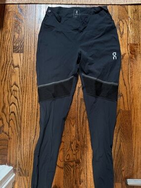 On Running Tights Long Black Women's Size L Swiss Engineering